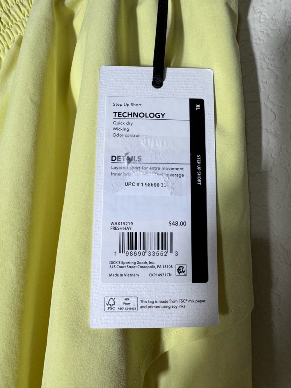 Calia Womens Size XL
Step Up Inner Brief High-Rise 3" Inseam Shorts Yellow/Green - Picture 4 of 8